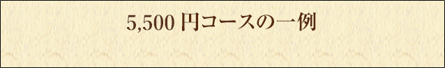 4,500円コースの一例